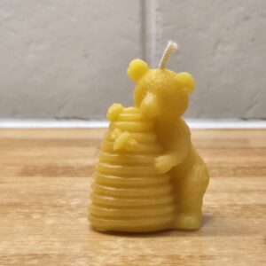 Pure Beeswax Bear and Beehive Candle
